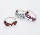 Sterling Silver Words of Affirmation Blue Topaz Gemstone Ring, Faith Size 7